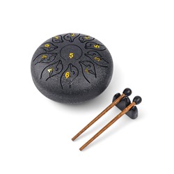 Глюкофон, дельфин черный, 11 лепестков, 18×18×11 см