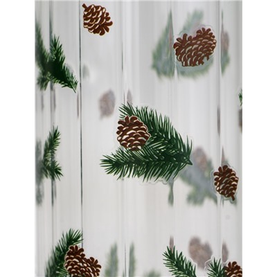 Кружка новогодняя стеклянная «Шишки», 350 мл