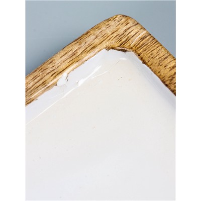 УЦЕНКА Блюдо прямоугольное «Лимоны» дерево манго 41×15 см