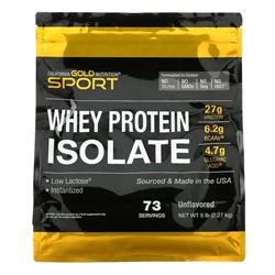California Gold Nutrition, 100-ный изолят сывороточного протеина без добавок, 2,27 кг (5 фунтов)