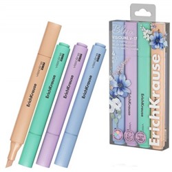 Набор текстовыделителей 4цв "Visioline V-17 Pastel Bloom" (зеленый, персиковый, голубой, фиолетовый) 60810 ErichKrause