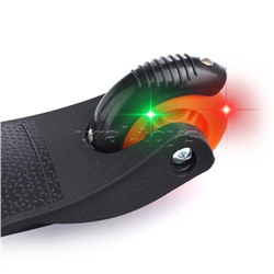 Самокат трёхколёсный ROCKET колёса световые PU, цвет оранжево-черный