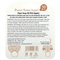 Charley, Paper Soap, Apple, 50 Sheets