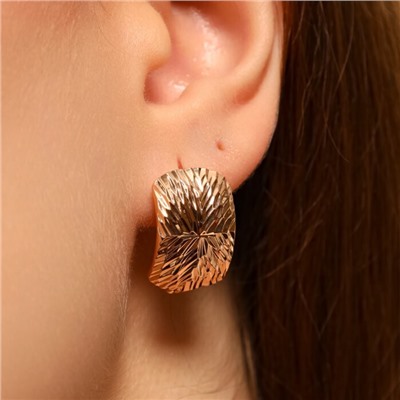 Серьги ювелирная бижутерия коллекция "Дубай", покрытие позолота с алмазной гранью, арт.213.546