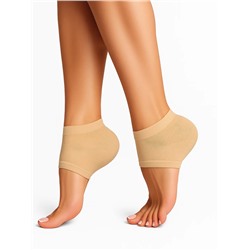 Напяточники для педикюра, нейлоновые, с силиконовыми вставками, универсальный размер, бежевые