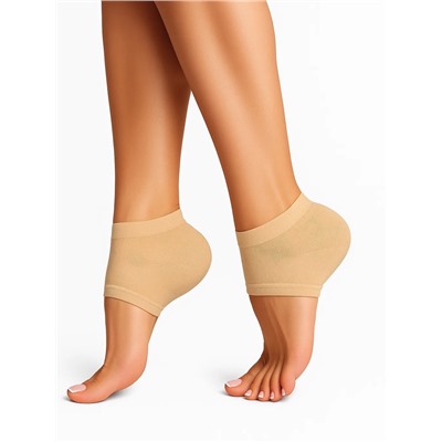 Напяточники для педикюра, нейлоновые, с силиконовыми вставками, универсальный размер, бежевые