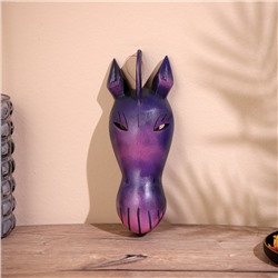 Маска «Зебра», 18 см, дерево, фиолетовая