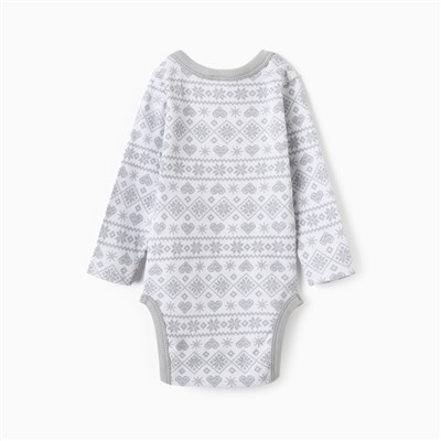 Боди с длинным рукавом Крошка Я «Первый НГ», рост 74-80 см, цвет белый