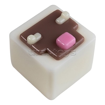 Игрушка-антистресс "Сквиши" Кубики белый