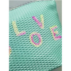 Sunflower Косметичка женская лодочка с пайетками Love 11653-8, мятный 21005