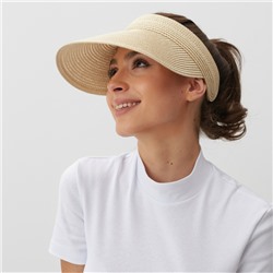 Козырёк женский MINAKU, бежевый, размер 58, целлюлоза