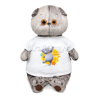 Кот Басик в футболке с принтом "Мультсериал"