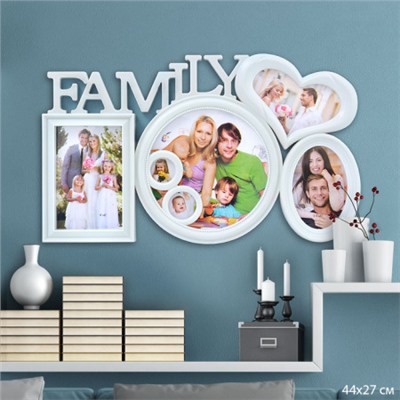 Фоторамка коллаж Семья 44х27 см / PF505B /уп 24/4 фото