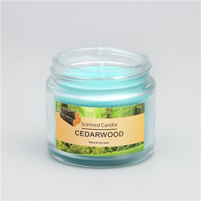 Ароматическая свеча в банке «Scented Candle, Cedarwood», кедр, 5×5 см, 140 г