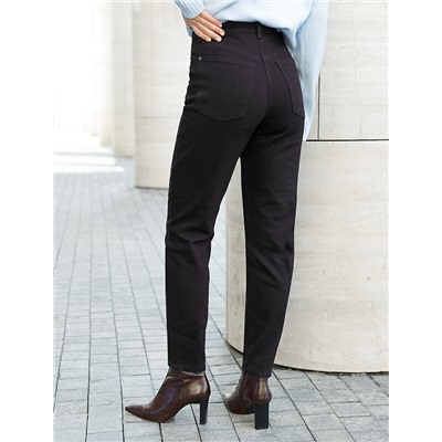 Джинсы мом фит из мягкой эластичной джинсы 13,5OZ