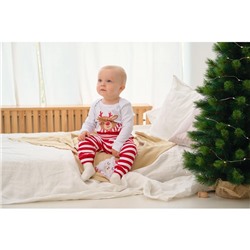 Костюм детский (джемпер и брюки) «Крошка Я. Мой первый НГ», рост 62-68 см, красный, белый