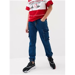 Брюки текстильные джинсовые для мальчиков