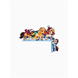 Новогодний декор на раму двери «Лошадки»