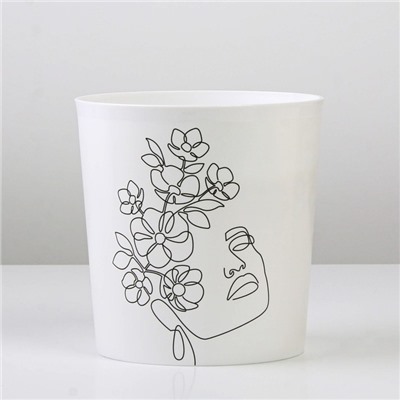 Кашпо для цветов «Силуэт», 1.6 л, d=14 см, h=14 см, пластиковое