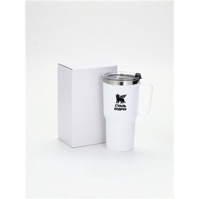 Термокружка «Стань бодрее», 500 мл, белая