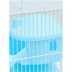 Клетка для грызунов «Пижон», двухэтажная с наполнением 31×24×40 см, голубая