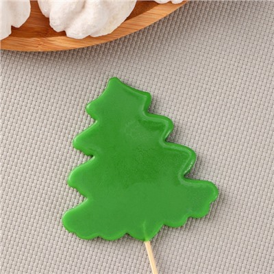 Форма леденцов «Ёлка», силикон, 2 ячейки, 12×9×0.8 см, h=8 см, прозрачная