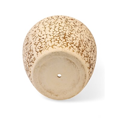 Горшок для цветов «Антей», 20 л, d=35 см, h=30 см, керамический, с поддоном, бежевый