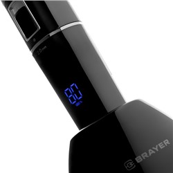 Машинка для стрижки BRAYER 3402BR, LED-дисплей, 4 насадки, титановое покрытие