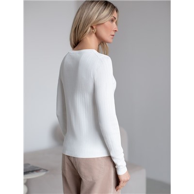 Джемпер тонкой вязки из вискозы с нейлоном