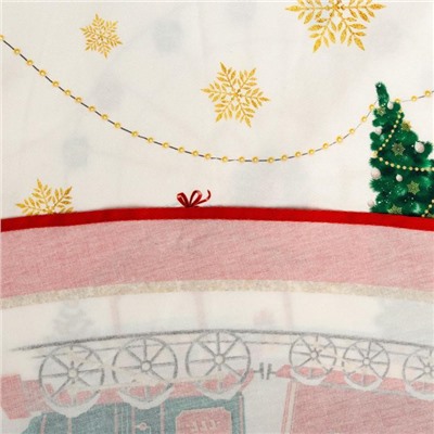 Скатерть новогодняя «Этель. Новогодняя ярмарка», d=150 ± 3 см с ГМВО, 100% хлопок, саржа 190 г/м²