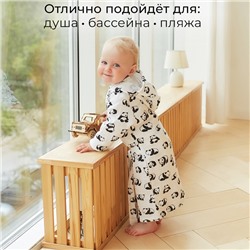 Халат детский муслиновый LoveLife «Панды» (4 года, рост 104-110 см) 100% хлопок, 235 г/м²