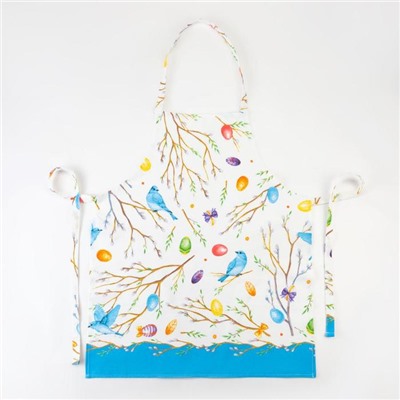 Фартук «Доляна» Happy Easter, белый, 60×70 см