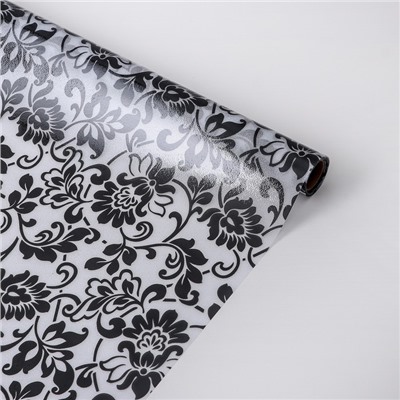 Витражная плёнка «Орнамент», 45×200 см, чёрная