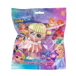 Игрушка - антистресс "Сквиш малыш" девочка в красно-белом платье, флоупак, Супер Жим