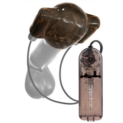 Дымчатый вибростимулятор головки пениса Dual Vibrating Head Teaser