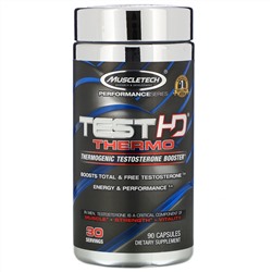 Muscletech, серия Performance, Test HD Thermo, термогенный усилитель выработки тестостерона, 90 капсул