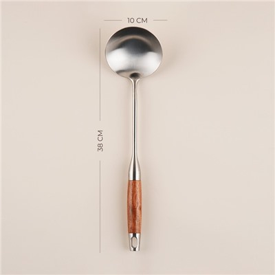 Половник SL Home «Рустик», 38×10 см, нержавеющая сталь, серебристый