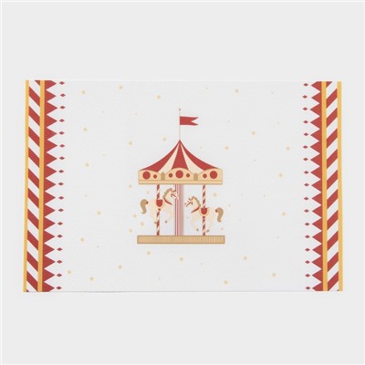 Салфетки сервировочные Доляна «Парк аттракционов», 4 шт., новогодние, 45×30 см