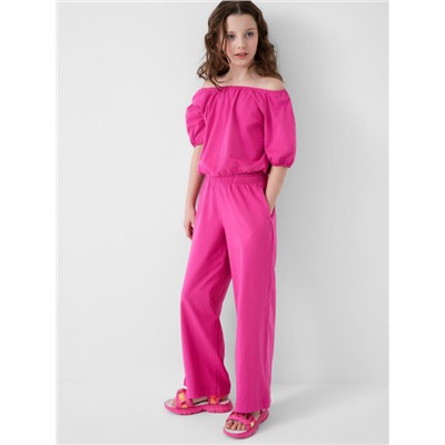 Комплект трикотажный для девочек: джемпер (футболка), брюки