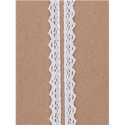 Кружево вязаное, 8 мм, 15±1 м, белое