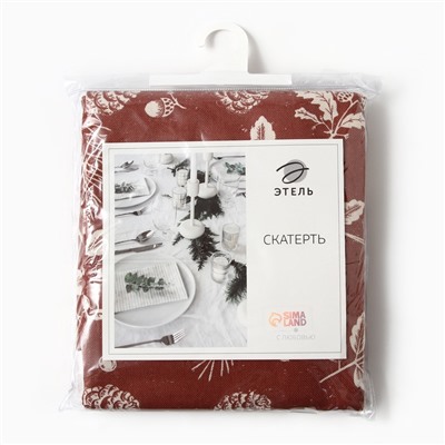 Скатерть «Этель New Year's plants» 110×149 см, 100% хл, рогожка 186 г/м²
