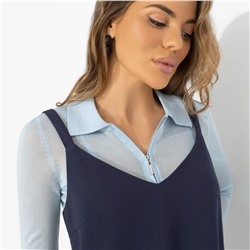 Сарафан , который стройнит, Для важных свиданий (синий)