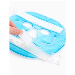 Маска для лица гидрогелевая, охлаждающая/согревающая, 22.5×19.5 см, синяя