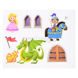 Игрушки в наборе  "Замок", песочный, 1 кг