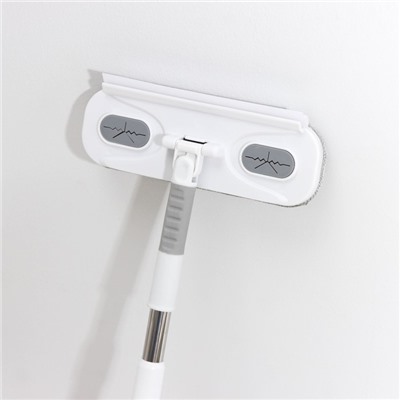 Щётка для окон Raccoon, телескопическая нержавеющая ручка 77(123) см, силиконовый сгон 22 см, велюровая насадка 22×7 см, цвет МИКС