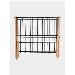 Сушилка для посуды Доляна Meli, 2 уровня, 39.5×34×27.5 см, бамбук, металл, чёрная