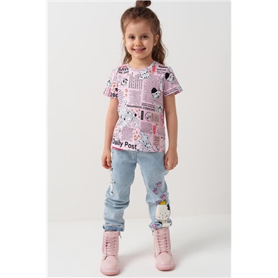 Фуфайка трикотажная для девочек (футболка) PLAYTODAY, 1240259