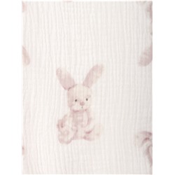 Покрывало Крошка Я «Зайка» 100×130 см, муслин, 4 слоя, хлопок 100%