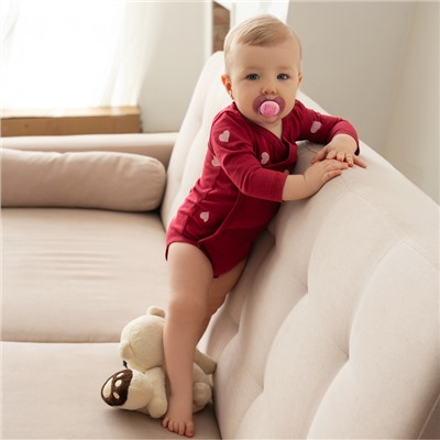 Боди детское MINAKU, рост 74-80 см, красное