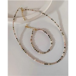 Комплект из натуральных камней и кристаллов